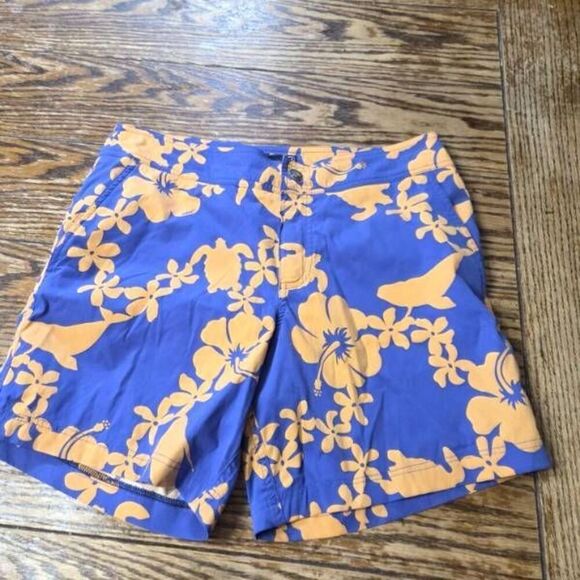 Vilebrequin Men's purple &orange Hawaiian swim shorts sz Small - Picture 1 of 4